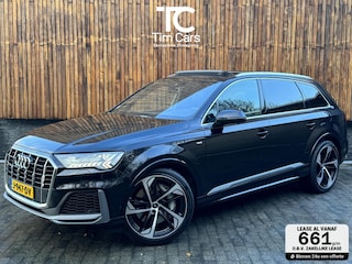 Audi Q7 55 TFSI e quattro Pro Line S | Panoramadak | Camera rondomzicht | LED verlichting | Keyless pakket | Leer/alcantara bekleding | Voorstoelen verwarmd | 22 inch SQ7 velgen | Getint glas | Dodehoekdetectie