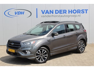 Ford Kuga 1.5-120pk EcoBoost ST Line. Erg mooie en luxe Kuga ST-Line. Trekgewicht 1.800kg ! Volautm. airco, elektr. panoramadak, elektr. achterklep, navigatie, telefoonvoorb., Apple carplay/Android auto., trekhaak, leer/alcantara bekleding, lane assist, cruise cntrl, camera etc etc.