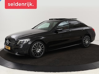 Mercedes-Benz C-klasse 180 Business Solution AMG | Panoramadak | Leder | Stoelverwarming | Cruise control | 360 Camera | Elektrische achterklep | Carplay | Burmester