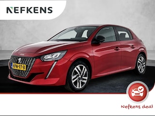 Peugeot 208 Allure 100 pk | Navigatie via Apple Carplay/Android Auto | Achteruitrijcamera | Parkeersensoren Achter | LED Koplampen | DAB Ontvanger | Lederen Stuurwiel | Climate Control | Cruise Control | 16" Lichtmetalen Velgen |