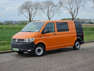 Volkswagen Transporter 2.0 TDI L2H1 DC airco, navi, trekhaak, 150Pk, Euro6!