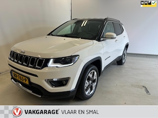 Jeep Compass 1.4 MultiAir Limited 4x4- Trekhaak-Stoel en stuurverwarming-Creme lederen bekleding-Zwart dak.