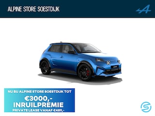 Alpine A290 GTS 52 kWh NIEUW | Pack Driving | Devialet | Franse Vlag | Blauw Alpine logo stuurwiel