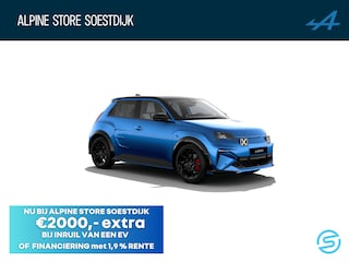 Alpine A290 GTS 52 kWh NIEUW | Pack Driving | Devialet | Franse Vlag | Blauw Alpine logo stuurwiel