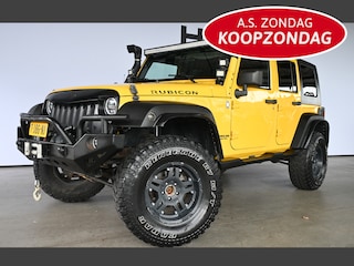 Jeep Wrangler Unlimited 3.8 Rubicon Automaat Airco Cruise control Trekhaak Bullbar Lier Leder Hardtop Inruil Mogelijk!