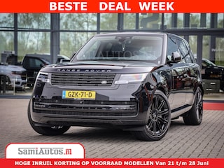 Land Rover Range Rover P550e | NIGHT | GARANTIE TOT 14-03-2029 | HEAD-UP | ACHTERAS BESTURING | SOFT CLOSE | PHEV | 23 INCH VELGEN | PANORAMADAK | STUURVERWARMING | STOEL KOELING | Fabrieksgarantie tot 14-03-2029 – Geniet van gemoedsrust met uitgebreide dekking tot deze datum. GZK-71-D