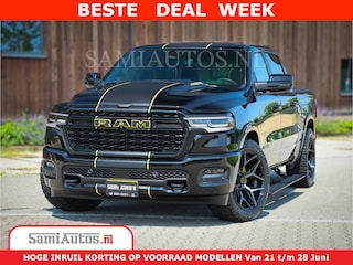 Dodge Ram 1500 Limited Night High Output 540HP 706Nm | Massage + Full Option | De Meest Luxe en Volle Pick-Up in zijn Klasse | Comfortabele Dubbele Cabine met Royale 5 Zitplaatsen | BPM vrij | Nu Leverbaar uit Voorraad | Voorraad Nr 2327 - 5407