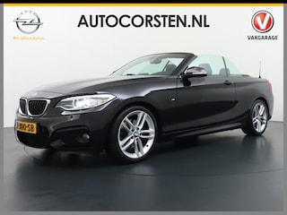 BMW 2-serie Cabrio 220d AUT-8 M Sport -Pack x4 Elektr.-Sportst.+Leer Elek.dak Xenon Navi-Pro shadow-line Teleservice Windscherm High Executive Keyless Pdc-a+v Connected Drive Ecc Innovatiepakket Ecc Usb Sportstoelen CruiseControl Isofix Mistlampen Regensensor Bluetooth 18''LM M aerodynamica-pakket M sport M sport onderstel M stuurwiel leer