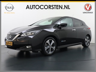 Nissan Leaf N-Connecta 40kWh Apple Carplay Android Auto Trekhaak Cruise control adaptief 360°Camera Navi Ecc Stoel+Stuurverwarming Keyless DAB Dodehoek detector Rijstrooksensor met correctie Uitparkeer waarschuwing Verkeersbord detectie Bluetooth Privacy Glas Lmv 17" 1e Eigenaar