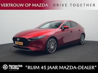 Mazda 3 2.0 e-SkyActiv-X Luxury automaat i-Activesense pakket met Sunroof en rood leer pakket : dealer onderhouden en 24 maanden verlengde garantie