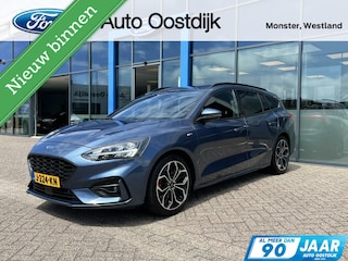 Ford Focus Wagon 1.0 EcoBoost ST Line 125PK Adaptieve Cruise Winterpack Camera B&O Navi Climate Keyless Full-LED Privacy Glass 18'' Inch Velgen *Dealer Onderhouden*
