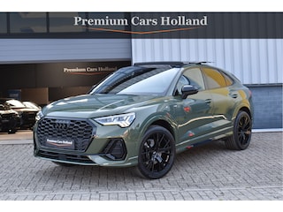 Audi Q3 45 TFSI e S-Line Black Ed Uniek District Groen Metallic Pano Memory Navi 360 Camera Leder Trekhaak 20 Inch