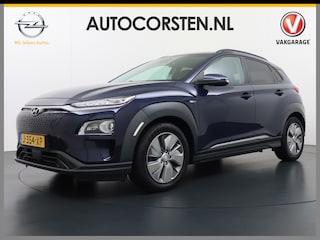 Hyundai Kona EV 64kWh 204pk 3 Fase Leder Apple Carplay Android Auto Head-Up display Navi Camera Standkachel Adaptive Cruise/Stop&Go Zelfsturend Multimedia Led Keyless Dab+ Premium Automaat Pdc Elektr.Stoelen+Verwarmd+Ventilatie-koeling