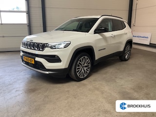 Jeep Compass 4xe 240 Plug-in Hybrid Electric Limited | Adaptive Cruise | Stoel/-Stuurverwarming | Elektr Achterklep | Camera | Climate Control | Led | Keyless | Verwarmde Voorruit | Keyless