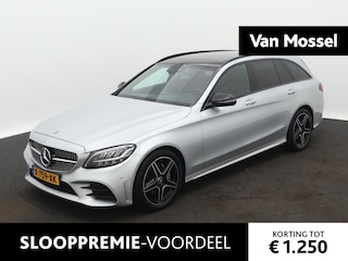 Mercedes-Benz C-klasse Estate 180 Business Solution AMG | PANORAMADAK | LEDER | STOELVERWARMING | LED VERLICHTING | ELEKTRISCHE ACHTERKEP | NAVIGATIE |