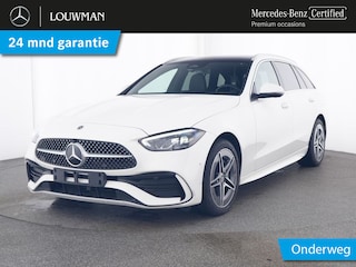 Mercedes-Benz C-klasse Estate 300 e AMG Plug-In Hybride AMG Line | Trekhaak | Panorama Schuif-Kanteldak | Distronic | Stuur en Stoelverwarming. Inclusief 48 maanden MB Certified garantie voor Europa.