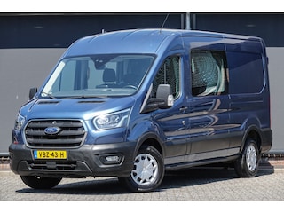 Ford Transit L3H2 2.0Tdci 130Pk | Dubbel Cabine | 5-Persoons | Trend | Achteruitrijcamera | Chrome Blue