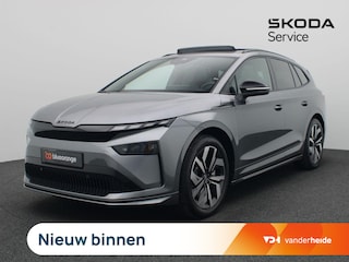 Skoda Enyaq 85 Sportline 77KW 286PK Pano-Schuifkanteldak, Warmtepomp, Achteruitrijcamera, Navigatie, Keyless, Matrix-LED, Stoel-Stuurverwarming, Trekhaak, 20" LM Velgen