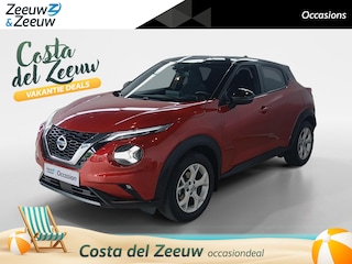 Nissan Juke 1.0 DIG-T N-Connecta *Two-tone kleur*Trekhaak*Apple carplay & Androidauto*Lichtmetalen wielen*Parkeersensoren achter*Achteruitrijcamera*Climate controle*Cruise controle*Bluetooth*Dealer onderhouden*