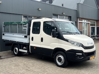 Iveco Daily 35S12D 2.3 345 Airco Trekhaak 3500kg trekgewicht 6-Persoons Open laadbak Pick-up P-up Bakwagen 1e eigenaar Euro 6 Bpm vrij voor particulier gebruik!!