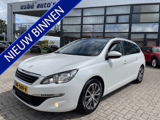 Peugeot 308 SW 1.6 BlueHDI 120 pk Blue Lease Executive Pack Trekhaak Panoramadak Camera Parkeersensoren DAB Clima en Cruise Control Wit Metallic Nette auto zuinige Euro 6 Diesel Station