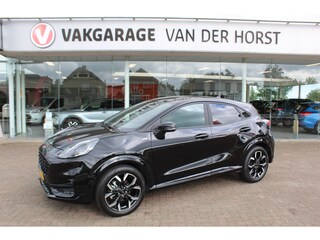 Ford Puma 1.0-125pk EcoBoost Hybrid ST-Line X. April 2024 ! Slechts 9.700km ! Autm. airco, navigatie, telefoonvoorb., camera, pdc v+a, parkeerassistent, LED verl., metallic lak, LM wielen, stoel-, stuur- en voorraamverw., lane- en sideassist, adapt. cruise cntrl etc