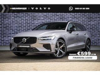 Volvo V60 2.0 T6 Plug-in hybrid AWD Plus Dark | Panoramadak | Head Up Display | Aurora Silver | Donker Glas | 360 Camera | 19" |