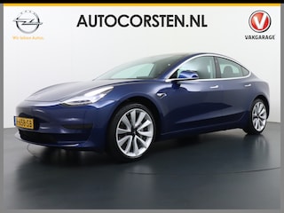 Tesla Model 3 RWD SR+ 60kWh 325PK FSD 3-Computer 18" AutoPilot Leder PanoDak Adaptive-Cruise Lmv Camera's Elektr.-Stuur+Stoelen+Spiegels+Geheugen+Easy-Entry+Verwarmde stoelen Park assistent PDC WIFI Lane-Assist Speed-Assist Navi LED Comfortstoelen ACC DAB Voorverwarmen interieur via App Keyless via Telefoonsleutel One-Pedal-Drive Origineel Nederlandse auto tot 11kw laden thuis! 1.584kg licht! Accu Garantie tot 02-06-2028/160.000km