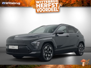 Hyundai Kona Premium 65.4 kWh ECO Volledig Elektrisch met Navigatie, Lederen bekleding en Stoelverwarming Uit voorraad leverbaar!