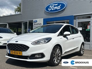 Ford Fiesta 1.0EB 125PK VIGNALE NL-AUTO! | LEDER | WINTERPACK | CAMERA | NAVI | CLIMA | CRUISE | ALL-SEASON BANDEN | PARK SENS V+A | DEALER OH! | LIJN DETECTIE | APPLE CARPLAY & ANDROID AUTO | PRACHTIGE STAAT!