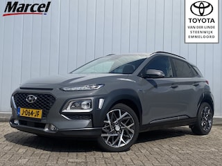 Hyundai Kona 1.6 GDI HEV Premium NL Auto Leder Trekhaak Stoel Verkoeling Stuur Verwarmd HUD PDC Carplay Navi