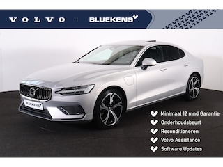 Volvo S60 Recharge T6 AWD Ultimate Bright - LONG RANGE - Panorama/schuifdak - IntelliSafe Assist & Surround - 360º Camera - Adaptieve LED koplampen - Verwarmde voorstoelen, stuur & achterbank - Parkeersensoren voor & achter - Elektr. bedienb. voorstoelen met geheugen - Head up display - Elektr. inklapbare trekhaak - 19' LMV
