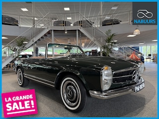 Mercedes-Benz SL 230, 1964, Donker groen, Cognac interieur