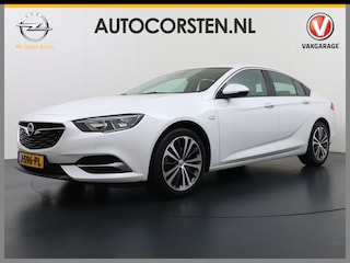 Opel Insignia Grand Sport T165PK Leer Camera Navi Apple Carplay Android PDC-a+v Trekhaak LED-v+a Ecc Cruise Control AGR-Comfort Stoelen Verwarmd Business Executive Regen-Lichtsensor Sensor dodehoek Verkeersbordlezer Rijstrooksensor 1e Eigenaar