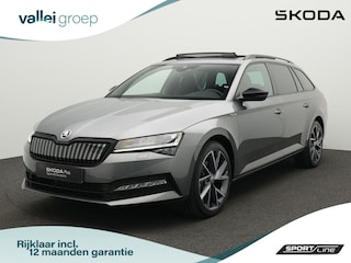 Skoda Superb Combi 1.4 TSI 218 pk iV Sportline Business | Panoramadak | Trekhaak | Navigatie Columbus | Adaptief sportonderstel | Matrix LED | Geheugenstoel | Leder/alcantara
