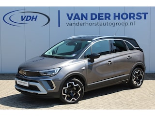 Opel Crossland 1.2-110pk Turbo 'Elegance'. Mooie en luxe hoogzitter met weinig km's ! Volautm. airco dual, cruise control, camera, comfortstoelen, metallic lak,  LM wielen, navigatie, telefoonvoorb., lane- en side assist, parkeersensoren v+a,  LED verlichting  etc.