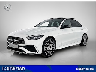 Mercedes-Benz C-klasse 300 e Business Solution AMG | Trekhaak | Nightpakket | Parkeerpakket met 360°-camera | Memorypakket | Dodehoekassistent | Antidiefstalpakket GUARD 360° Plus | USB-pakket | Spiegelpakket | KEYLESS GO |