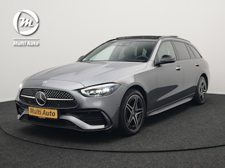 Mercedes-Benz C-klasse Estate 300 e AMG Night Plug In Hybrid 320pk Dealer O.H. PHEV | Panodak | Trekhaak af Fabriek | Alcantara Sportstoelen Verwarmd | Sfeerverlichting | Navigatie | Apple Carplay | Virtual | Camera | DAB |