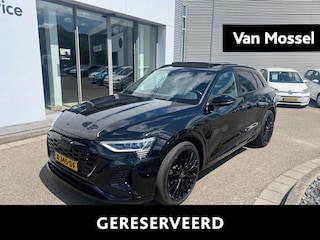 Audi Q8 e-tron 55 quattro S Edition 115 kWh l Adaptieve Cruise Control l Glazen panoramadak l Bang & Olufsen Premium 3D l MMI navigatie plus l Voorverwarming en -ventilatie l Stoelverwarming voorin l Autom. airconditioning 4 zones l Parkeerassistent plus l Apple Carplay / Android Auto l Head-up display l Comfortsleutel l Elektr. voorst. geheugen best. l Matrix-led, ledachterlichten l Privacy glas l Lichtpakket plus ambient light l Optiekpakket zwart plus l Alarm Klasse III l Audi virtual cockpit plus l