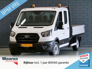 Ford Transit 350 2.0 TDCI L3H1 Dubbele Cabine Ambiente OPEN LAADBAK | 7 PERSOONS | TREKHAAK