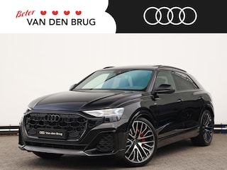 Audi Q8 60 TFSI e quattro Pro Line S Competition | Pano | Vierwielbesturing | Servo sluiting | Trekhaak | Massage | 360° camera | Stoelverwarming & koeling voor | HUD | B&O | Rode accenten interieur | Verwarmbaar stuurwiel |