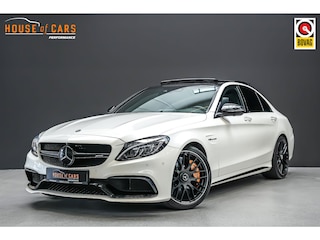 Mercedes-Benz C63S 510pk |keramische remmen|panoramdak|Burmester|bucket seats|IWC klok|360 camera|carbon interieur|HUD|BLIS|parkeersensoren voor en achter|19"|