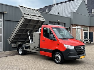 Mercedes-Benz Sprinter 514 2.2 CDI Kipper Airco Trekhaak 3500kg trekgewicht Telefoonverbinding 3-Persoons Gereedschapskist Kieper Open laadbak Bpm vrij voor particulier gebruik!!