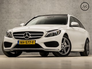 Mercedes-Benz C-klasse Estate 180 AMG Sport 157Pk Automaat (PANORAMADAK, NAVIGATIE, CLIMATE, LEDER, ELEK SPORTSTOELEN, STOELVERWARMING, GETINT GLAS, NIEUWE APK, NIEUWSTAAT)