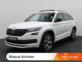 Skoda Kodiaq 1.5 TSI Sportline Business 7p. 150PK DSG Pano-Schuifdak, Adaptieve Cruise Controle, Navi, Keyless, Side Assist, Virtual Pedal, Memorystoel, Stoelverwarming, Trekhaak, 18" LM Velgen