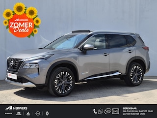 Nissan X-Trail 1.5 e-4orce Tekna 4WD Automaat / Glazen schuif- en kanteldak / Apple Carplay Android Auto / Rondomzicht camera / Elektrische achterklep Stuur-, Stoel en Achterbankverwarming / Adaptief CC / Climate control /