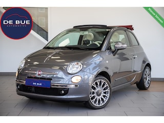 Fiat 500 1.2 Lounge|Leder|Navi|Cabrio|Grigio 695|4 Cil|Airco|Volledig Onderhouden