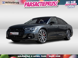Audi A8 60 TFSI e 462pk tiptronic quattro S Line | Panoramadak | B&O Advanced | Assistentiepakket plus | Servo | Head Up | Nachtzicht | Digital Matrix | Ventilatie + Massage | 21" LM velgen | Memory | Digitale TV