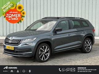 Skoda Kodiaq 1.5 TSI Sportline Business 7 Persoons! Automaat / Origineel Nederlands / Dealer Onderhouden / Trekhaak Wegklapbaar 1.800 KG Trekgewicht / Panorama Schuif & Kanteldak / Digitale Cockpit / Canton Audio / Achteruitrijcamera / Navigatie / Parkeersensoren Voor + Achter / 20 Inch Lichtmetalen Velgen / Stoel & Stuurverwarming /
