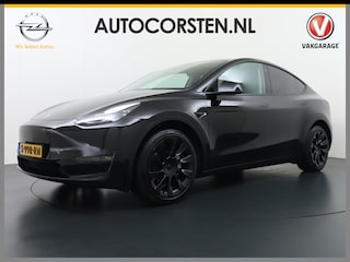 Tesla Model Y Long Range AWD 75kWh Warmtepomp Lmv 20" Autopilot FSD-Computer 3 Leder Panoramadak Elektr.Stuur+Stoel+Verwarmd Navi Ecc Premium Audio Keyless Camera's Elektr.AchterKlep Parkeer Assistent Sentry-Mode Privacyglas Bluetooth Dodehoek detector Connected services AMD-Ryzen Processor™ 1.600kg Trekvermogen Origineel Nederlandse Auto Garantie op Accu en Motor tot 24-03-2030 max. 192.000km